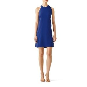 HUTCH Blue Halter cocktail Mini Dress Womens size M
